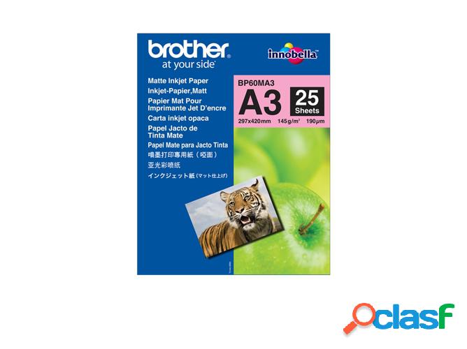 Papel Fotográfico BROTHER Mate A3 BP60MA3