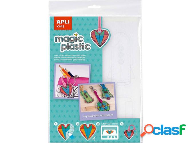 Papel plástico mágico APLI con accesorios - pack de 4