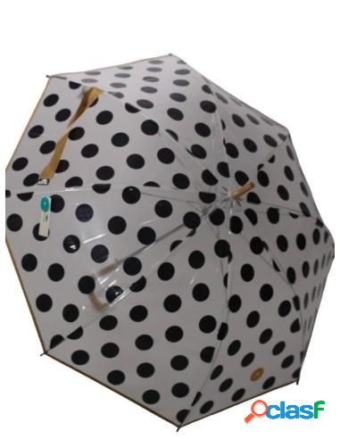 Paraguas Transparente De Mujer Lunares Ezpeleta Marrón