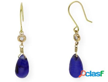 Pendientes JD, JEAN DUPUY con Zafiro y Diamante (Oro -