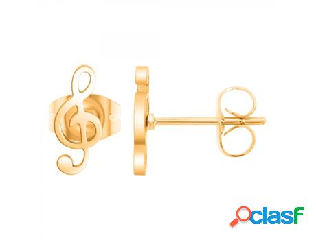 Pendientes SC_BOHEME (Acero - Dorado - 10 mm x 5mm)