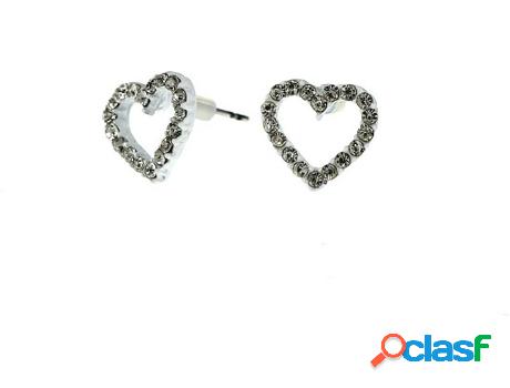 Pendientes SC_CRYSTAL Corazón (bañado a rodio - 11 mm x 11