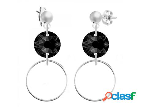 Pendientes SC_CRYSTAL Cristales (bañado a rodio - 31 mm x