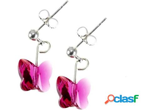 Pendientes SC_CRYSTAL Cristales (bañado a rodio - Rosa - 10