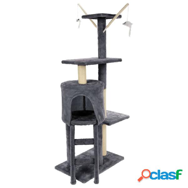 Pets Collection Torre rascador para gatos 45x30x110 cm gris