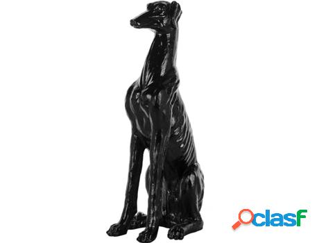 Pieza Decorativa Figura Greyhound (Negro - Poliresina