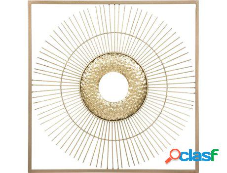 Pieza Decorativa de Pared Mercury (Dorado - Metal -3x50x50