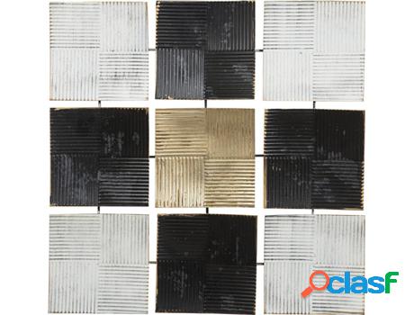 Pieza Decorativa de Pared Titanium (Negro - Metal -2x50x50