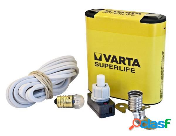 Pila Manualidades Cable Lampara Casquillo Interruptor Kit