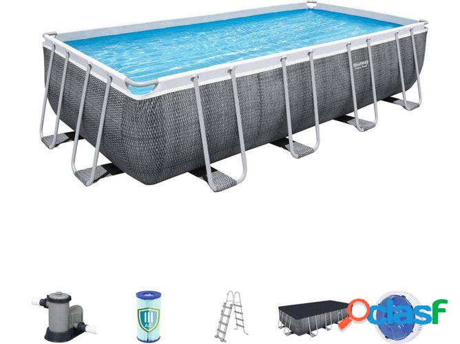 Piscina Tubular BESTWAY Gris PVC (549x274x122cm)
