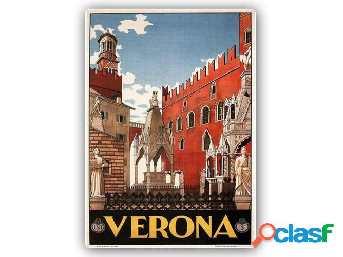 Placa Decorativa LEGENDARTE Publicidad Verona (30x40 cm)