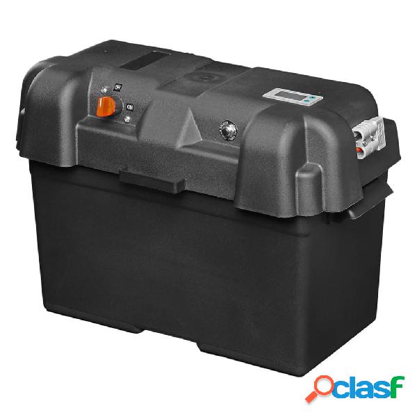 ProPlus Caja de batería con USB y voltímetro 35x18x23 cm