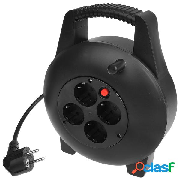 ProPlus Carrete de cable con 4 salidas Schuko 10 m