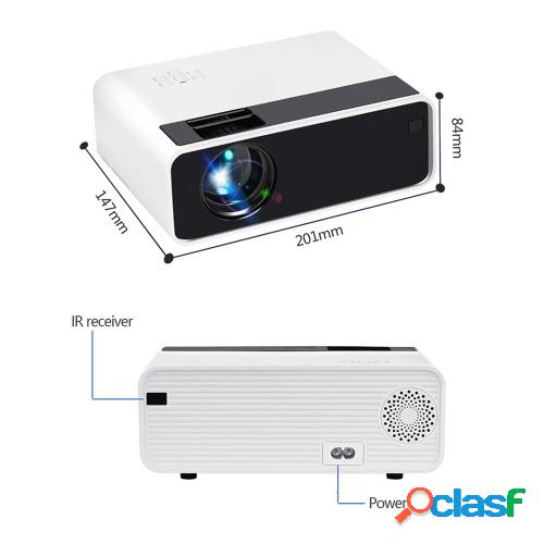 Proyector LED W13 compatible con 1080P con control remoto