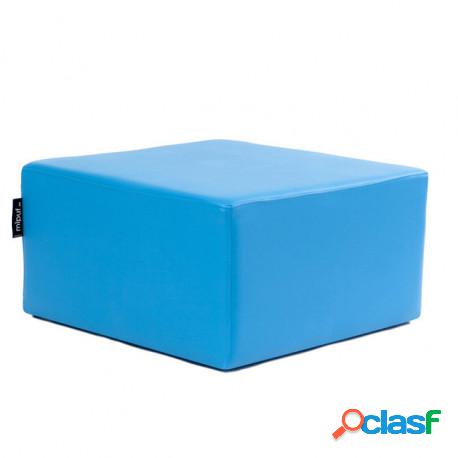 Puff Cuadrado Cube 75x75 - Polipiel Azul Turquesa