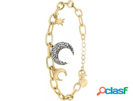 Pulsera SC_BOHEME Cristales (Acero - Dorado - 17cm)