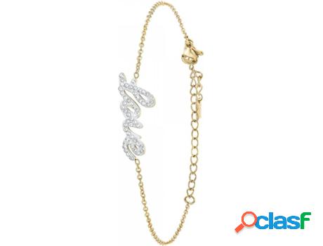 Pulsera SC_BOHEME Cristales (Acero - Dorado - 18cm)