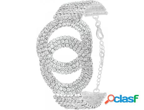 Pulsera SC_CRYSTAL Cristales (bañado a rodio - 18cm)