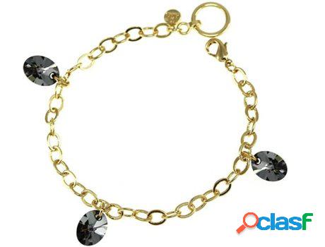 Pulsera SC_CRYSTAL Cristales (bañado a rodio - 21,5 cm)