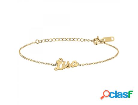 Pulsera SC_CRYSTAL Lisa (Acero - Dorado - 16cm)