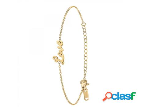 Pulsera SC_CRYSTAL Love (Acero - Dorado - 16cm)