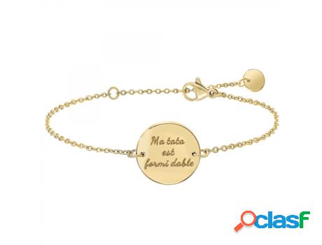 Pulsera SC_CRYSTAL Ma tata est formidable (Acero - Dorado -