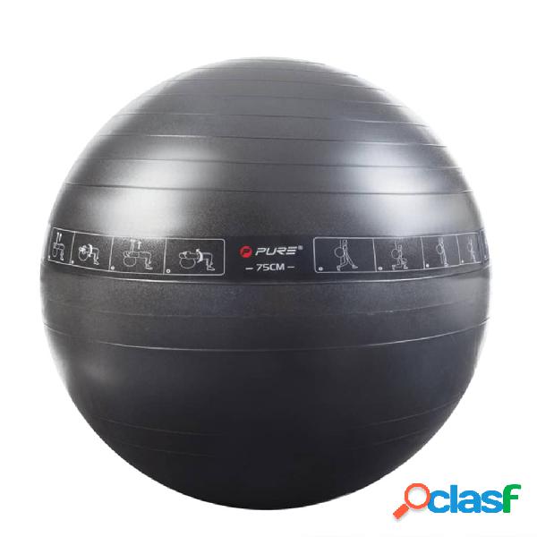 Pure2Improve Pelota de ejercicio negra 75 cm