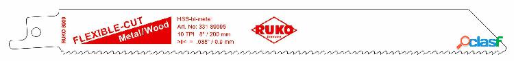 RUKO 33189095 - Pack de 5 sierras de sable acero de corte