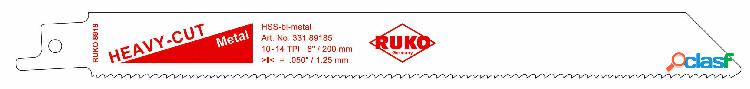 RUKO 33189185 - Pack de 5 sierras de sable acero de corte