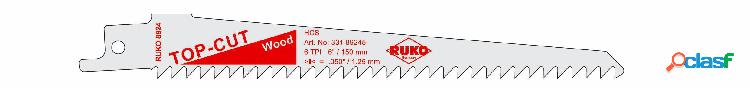 RUKO 33189245 - Pack de 5 sierras de sable HCS acero (Bosch