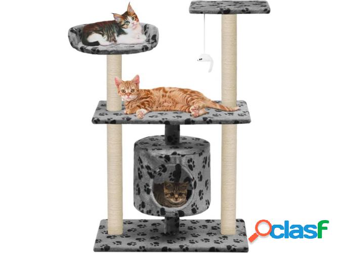 Rascador Árbol VIDAXL Postes Sisal Gris (95 cm)
