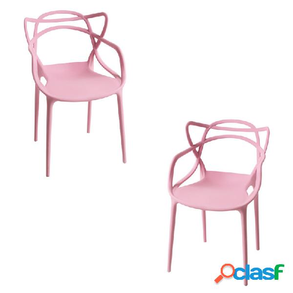RegalosMiguel - Pack 2 Sillas Korme Kid (Infantil) - Rosa