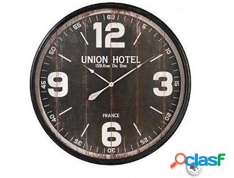 Reloj HOGAR Y MÁS Hotel (madera mdf aluminio y vidrio)