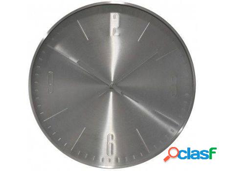 Reloj HOGAR Y MÁS Pared De Aluminio Plata