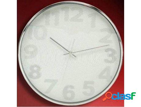 Reloj HOGAR Y MÁS Pared De Aluminio Plateado(30 cm)