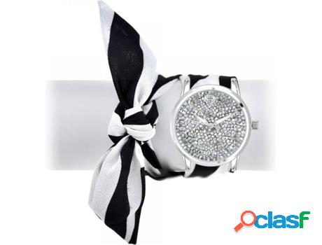 Reloj SC_CRYSTAL Ambrine (bañado a rodio - Negro)