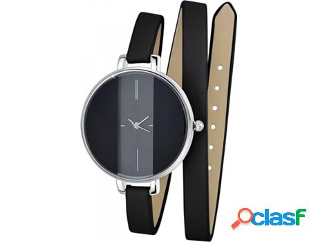 Reloj SC_CRYSTAL Lindsay (bañado a rodio - Negro)