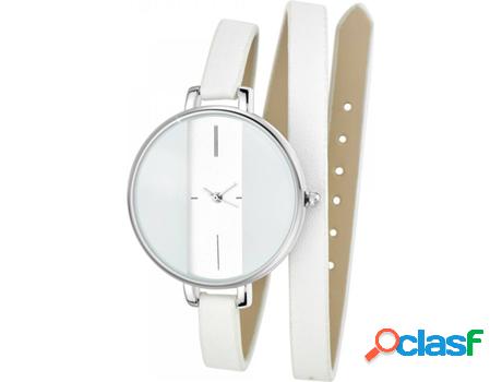 Reloj SC_CRYSTAL elegante Lindsay (bañado a rodio - Blanco)