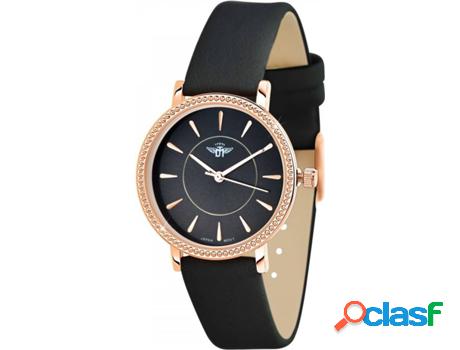 Reloj SC_CRYSTAL Ísis (bañado a rodio - Negro)