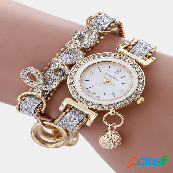 Reloj de pulsera de cuarzo de moda, aleación de oro,