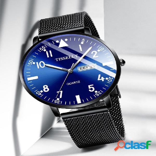 Relojes de cuarzo de forma redonda luminosa informal de