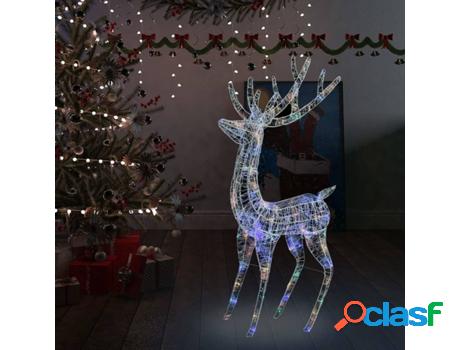Reno de Navidad VIDAXL XXL 250 luces LED (Acrílico - Azul -