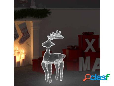 Reno de Navidad VIDAXL con Malla de Acero 306 luces LED (PVC