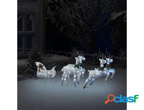 Renos de Navidad exterior VIDAXL 100 luces LED (Malla -