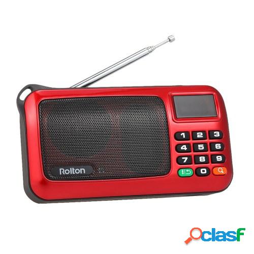 Rolton W405 FM Radio digital Portátil USB con cable Altavoz