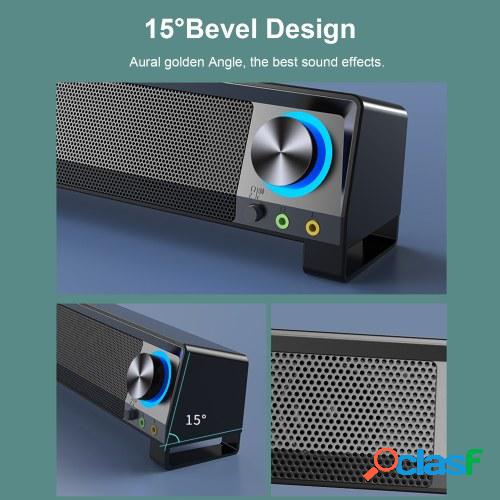 SADA V-199 Altavoz de computadora con cable USB Barra de