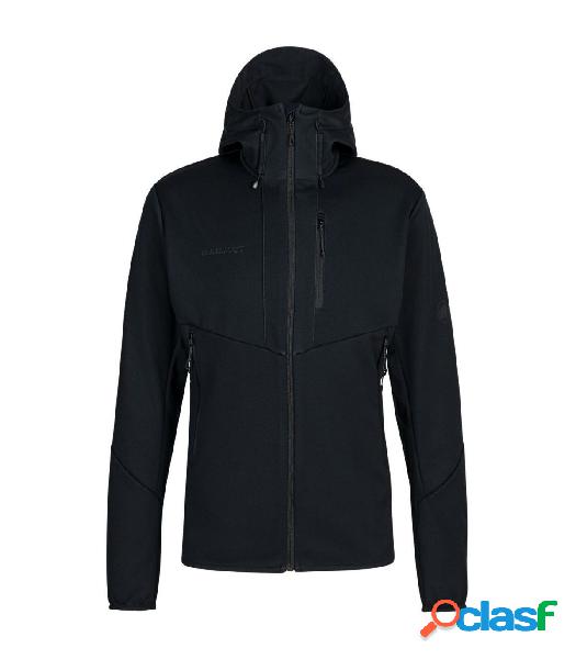 SOFT SHELL MAMMUT CON CAPUCHA ULTIMATE VI SO HOMBRE NEGRO