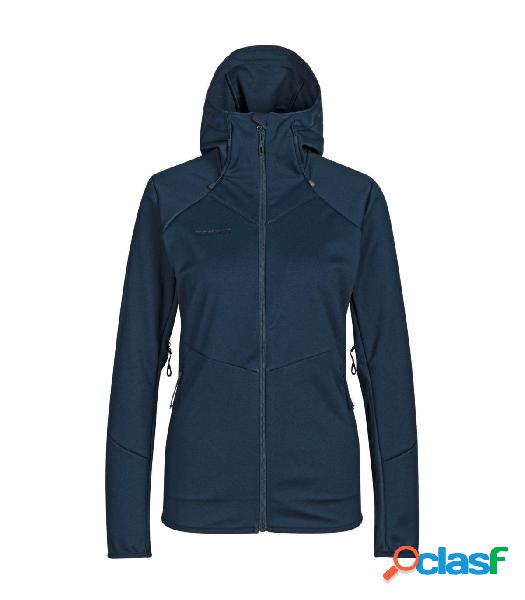 SOFT SHELL MAMMUT CON CAPUCHA ULTIMATE VI SO MUJER AZUL XS