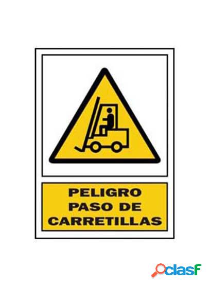 Señal de peligro de paso de carretilla (catalan)