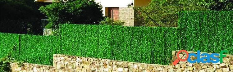 Seto artificial de hoja fina 1x3m verde